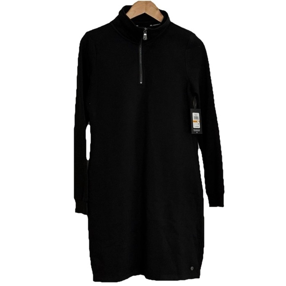 Marc New York Black Long Sleeve Quarter Zip Sweatshirt Dress Size S Andrew Marc - Picture 5 of 8